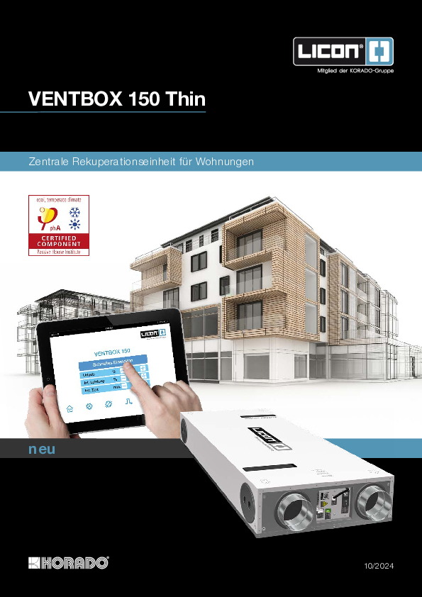 Katalog der VENTBOX 150 Thin